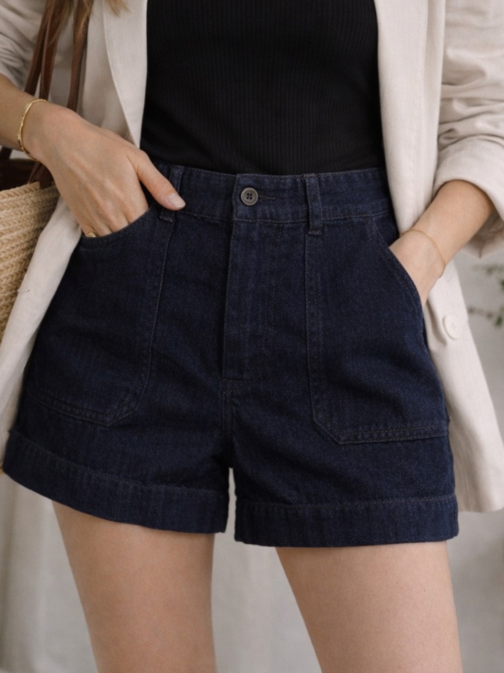 Seafarer Anthropologie denim shorts made in italy size 26